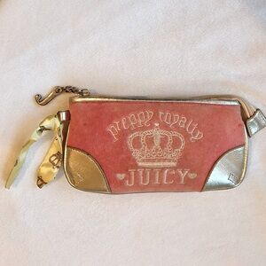 JUICY COUTURE Vintage Preppy Royalty Makeup Pouch